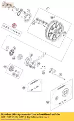 Ici, vous pouvez commander le représentant roue arrière kit 390 duke auprès de KTM , avec le numéro de pièce 90110015100: