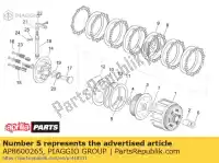 AP8600265, Piaggio Group, nuez aprilia  rs 250 1994 1995 1996 1997 1998 1999 2000 2001, Nuevo