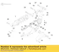 8425335, Piaggio Group, tubo di rinforzo del collegamento della sospensione gilera nexus 500 2006 2009, Nuovo