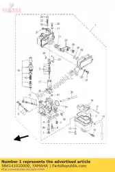 Aquí puede pedir conjunto de carburador 1 de Yamaha , con el número de pieza 5B6141010000: