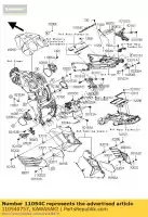 110540757, Kawasaki, soporte, tanque de combustible, rr zx1400a6f kawasaki zzr 1400 2006 2007, Nuevo