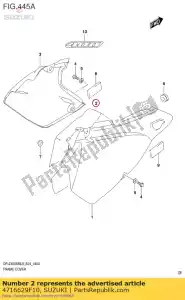 suzuki 4716629F10 schild, frame co - Onderkant