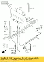 54012S015, Kawasaki, cabo-acelerador ksf50-a3 kawasaki kfx 50 2003 2004 2005 2006, Novo