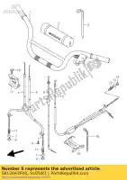 5812043F00, Suzuki, cable, sujetador delantero suzuki lt a50 quadmaster quadsport 50 , Nuevo