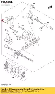 Suzuki 6915005H10 support, étrier - La partie au fond