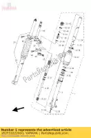 1B2F31022000, Yamaha, conjunto do garfo dianteiro (l yamaha  tt r 125 2008 2009 2010 2011 2012 2013 2016 2017 2018 2019 2020, Novo