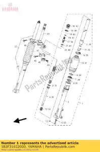 yamaha 1B2F31022000 front fork assy (l - Bottom side