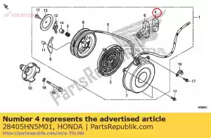 Honda 28405HN5M01 cap, knob - Bottom side