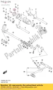 suzuki 2538119F20 placa, mudança de marcha - Lado inferior