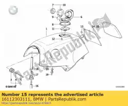 Here you can order the plate from BMW, with part number 16112303111: