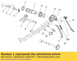 Aprilia 8510025, Front camshaft, OEM: Aprilia 8510025