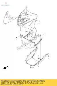 suzuki 4811120H00YSV shield,leg fron - Bottom side