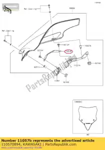 kawasaki 110570894 01 staffa, parabrezza, cnt - Il fondo