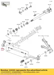 Kawasaki 132420093 alavanca-assy-mudança - Lado inferior