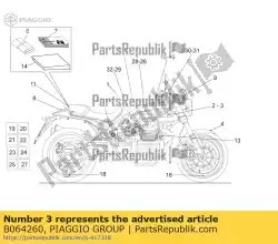 Tutaj możesz zamówić moto guzzi rh kalkomania od Piaggio Group , z numerem części B064260: