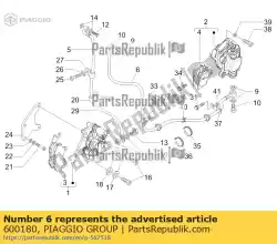 Tutaj możesz zamówić ruroci? G od Piaggio Group , z numerem części 600180: