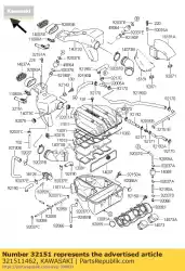 Aquí puede pedir tubo, lh zx600-e1 de Kawasaki , con el número de pieza 321511462: