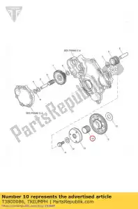 triumph T3800086 bearing, needle, k28x34x17 - Bottom side