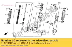 Here you can order the no description available at the moment from Honda, with part number 51420MBN671:
