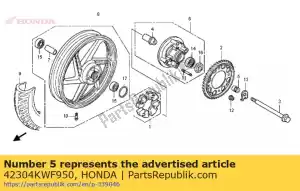 Honda 42304KWF950 collar,rear axle - Bottom side
