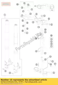 ktm 6250103402633S grampo triplo superior - Lado inferior