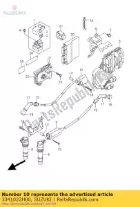 suzuki 3341022H00 conjunto de bobina, ignición - Lado inferior