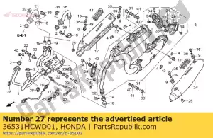 honda 36531MCWD01 sensor, oxigênio (12) - Lado inferior