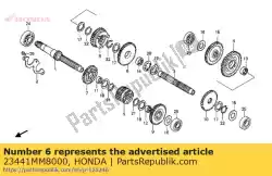 Aquí puede pedir engranaje, c-2 de Honda , con el número de pieza 23441MM8000: