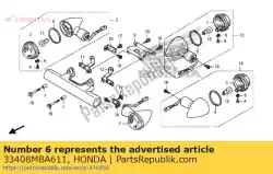 Aqui você pode pedir o porca, clipe em Honda , com o número da peça 33408MBA611: