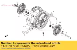 Aqui você pode pedir o colarinho, r. Fr. Lado da roda em Honda , com o número da peça 44311MT7000: