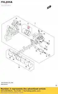 suzuki 6910004820 remblokken - Onderkant