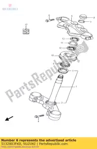 suzuki 5132803FK0 perno, 8x40 - Lado inferior