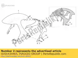 Aqui você pode pedir o guarda-lamas dianteiro traseiro lado preto em Piaggio Group , com o número da peça GU01434465: