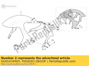 Piaggio Group GU01434465 guarda-lamas dianteiro traseiro lado preto - Lado inferior