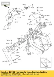 Here you can order the bracket,shroud,lh from Kawasaki, with part number 110560935: