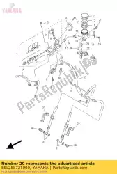 Here you can order the hose, brake 1 from Yamaha, with part number 5SL258721000: