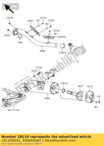 Kawasaki 181100051 t?umik ko?cowy nadwozia - Dół