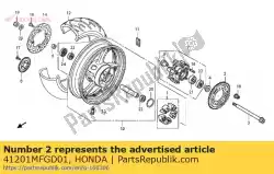 Ici, vous pouvez commander le pas de description disponible pour le moment auprès de Honda , avec le numéro de pièce 41201MFGD01: