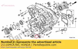 Here you can order the body, scavenge oil pump strainer from Honda, with part number 21116MCA780: