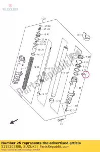 suzuki 5115207J00 arbusto, guia - Lado inferior