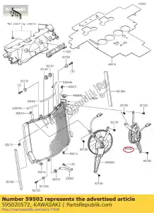 kawasaki 595020572 fan-assy, ??rh zx1400eef - La partie au fond