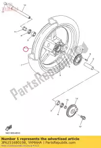 yamaha 3P6251680198 rueda de fundición, delantera - Lado inferior