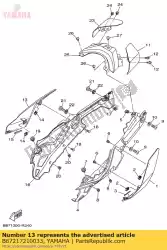 Ici, vous pouvez commander le couverture, côté 2 auprès de Yamaha , avec le numéro de pièce B67217210033: