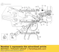 B044607, Piaggio Group, tubo de freno delantero abrazadera abs hecu aprilia rsv4 tuono tuono tuono v zd4tyg00, zd4tycc0 zd4tyh00, zd4tycc1 zd4tyu00 zd4tyua0 1000 1100 2014 2015 2016, Nuevo