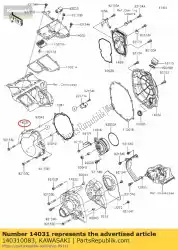 cover-generator zg1400a8f van Kawasaki, met onderdeel nummer 140310083, bestel je hier online: