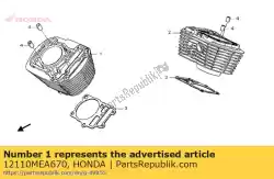 Aquí puede pedir cilindro compuesto, fr de Honda , con el número de pieza 12110MEA670: