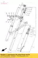 21LF3102A000, Yamaha, voorvork assy lh yamaha sr 250 1996, Nieuw