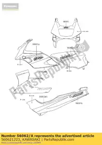 Kawasaki 560621223 pattern,fuel tank,lh - Bottom side