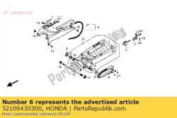 Aquí puede pedir arbusto, empuje de pivote de Honda , con el número de pieza 52109430300: