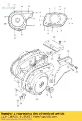 Qui puoi ordinare copertura, frizione da Suzuki , con numero parte 1134038A00: